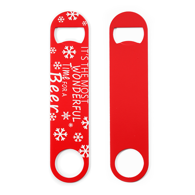 No Minimum Flat Stainless Steel Custom Blank Beer Bottle Opener Sublimation Bar Blade Beer Opener Metal