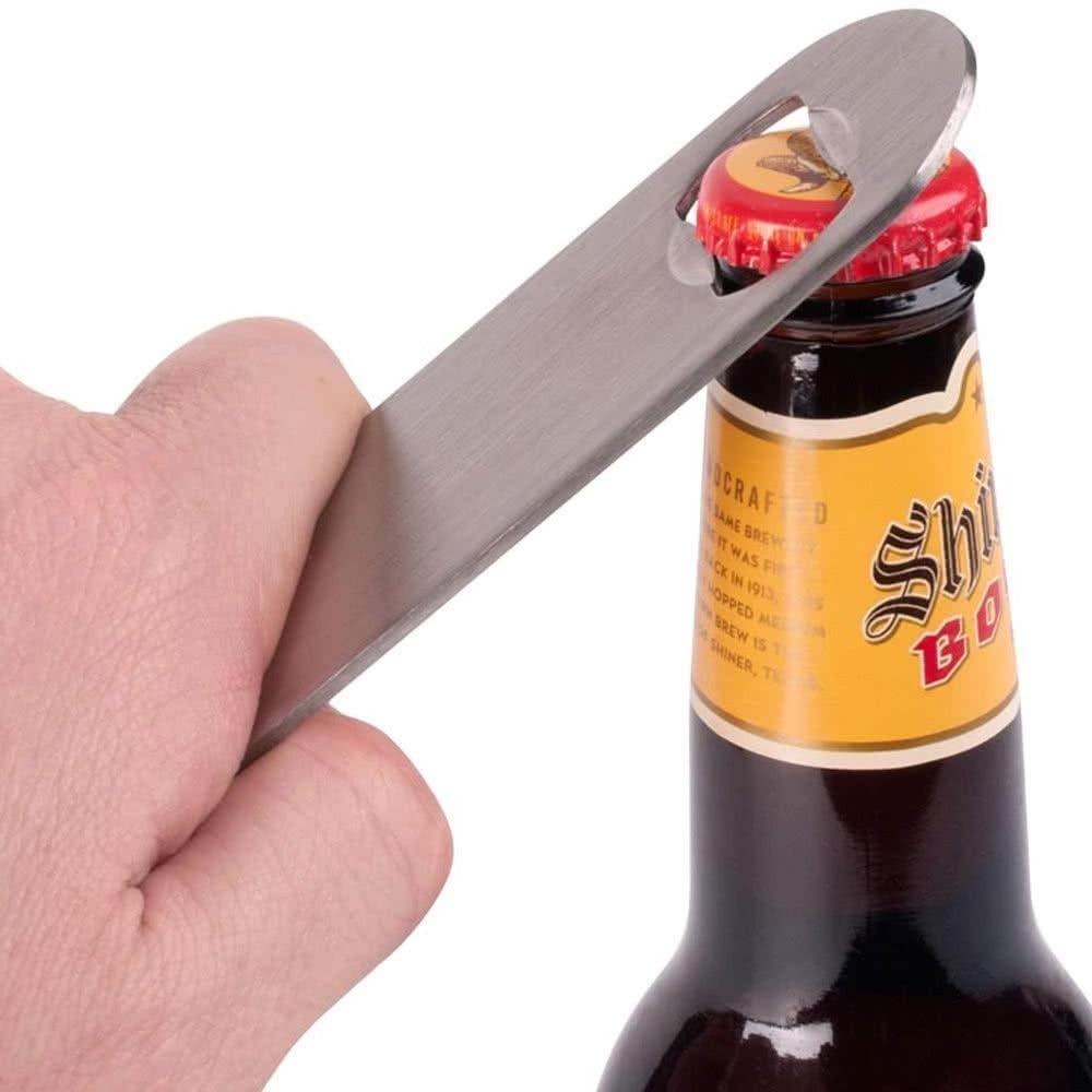 No Minimum Flat Stainless Steel Custom Blank Beer Bottle Opener Sublimation Bar Blade Beer Opener Metal