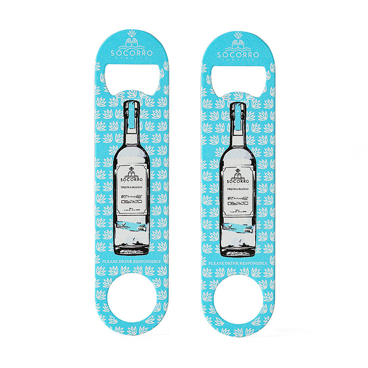 No Minimum Flat Stainless Steel Custom Blank Beer Bottle Opener Sublimation Bar Blade Beer Opener Metal