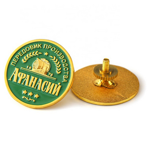 new design high quality gold color customized enamel metal souvenir  alloy metal detective metal badge