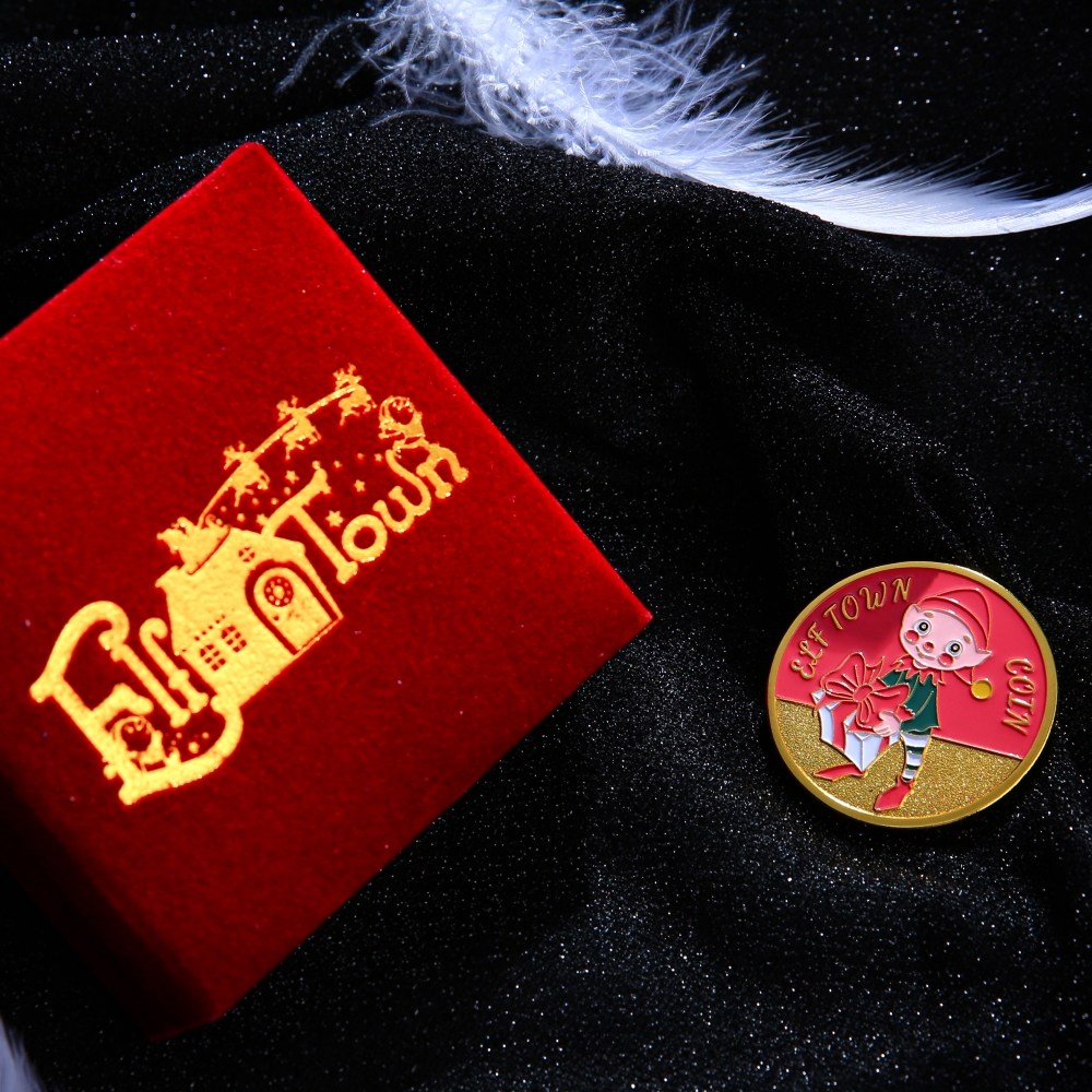 hot Holiday gifts high quality gold metal soft enamel Christmas Santa Claus souvenir soft enamel coins