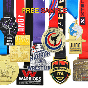 Manufactures Cheap Price Medals Sports Metal Bjj Taekwondo Boxing Karate Judo Bespoke Metal Zinc Alloy 2D 3D Custom Medals