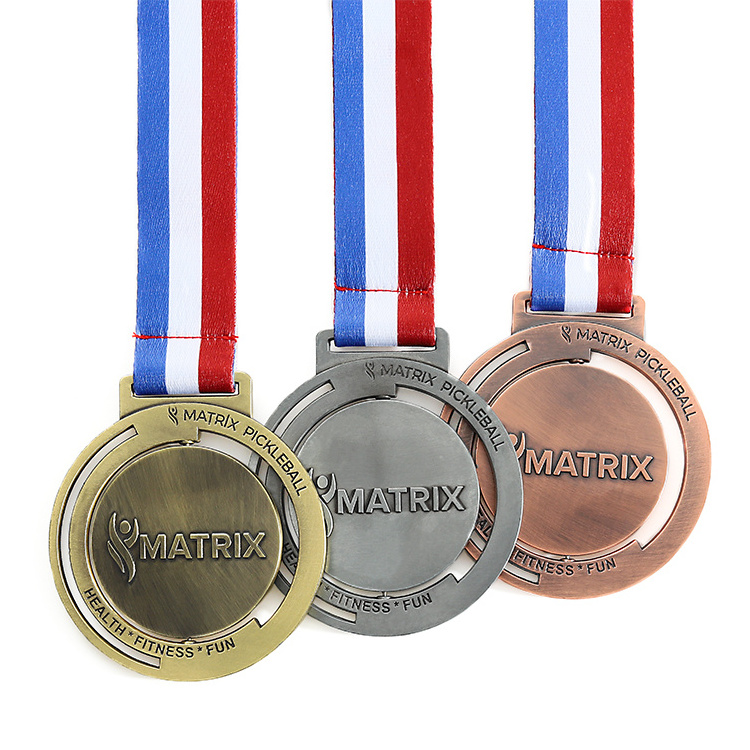 Free Design Custom Metal 3D Zinc Alloy Table Tennis Pickleball Medals Rotatable Rotate Medal With No Minimum