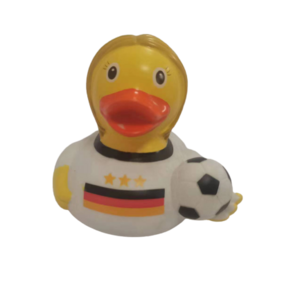 Customized cute pvc football duck plastic mini action figures vinyl anime figure toys craft toys