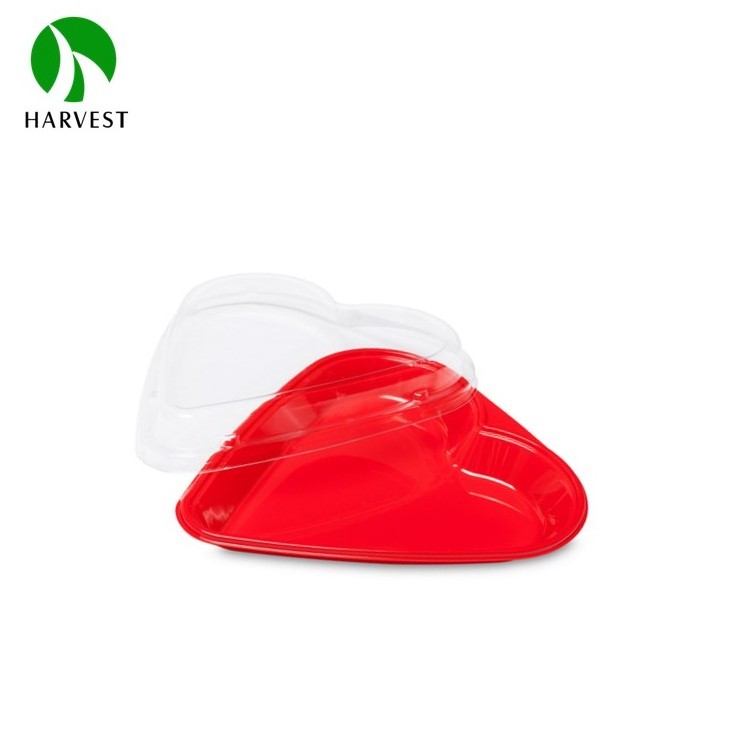 Wholesale Food Grade Disposable Plastic Takeaway Heart Shape Sushi Box