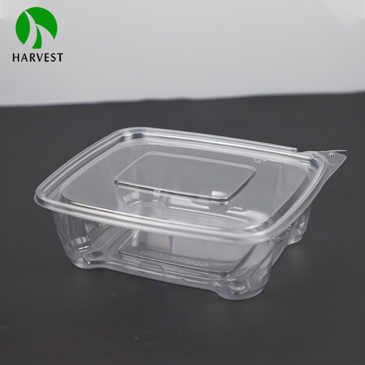 16oz PET Deli Containers For Salad Fresh Fruit Plastic Packing Dessert Tamper Resistant Container