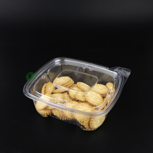 16oz PET Deli Containers For Salad Fresh Fruit Plastic Packing Dessert Tamper Resistant Container