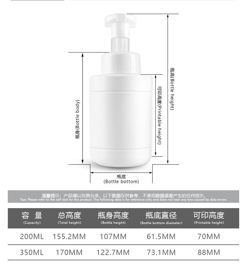 wholesale custom empty white airless 30g 50g PET Plastic froth bottle jar 200ml 350ml 500ml hdpe Foamer Soap pump Bottle