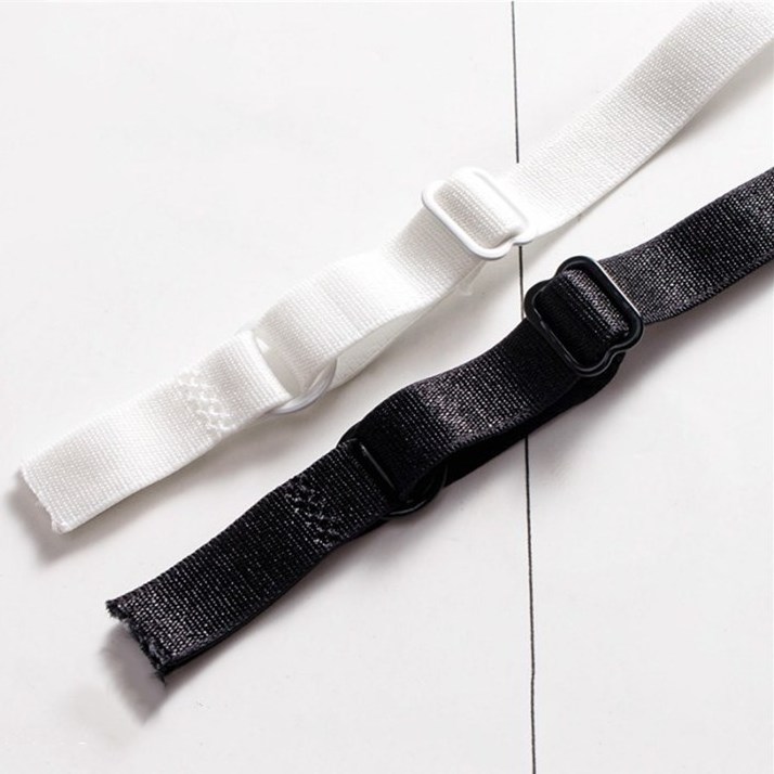 Wholesale 35cm 45cm length Black and white tank top Straps Bra adjustable non-slip elastic straps Polyester underwear straps