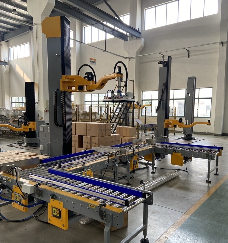 Automatic Column Type Palletizer Machine Carton Box Stacking Depalletizer Robot Arm Mechanical Pallet