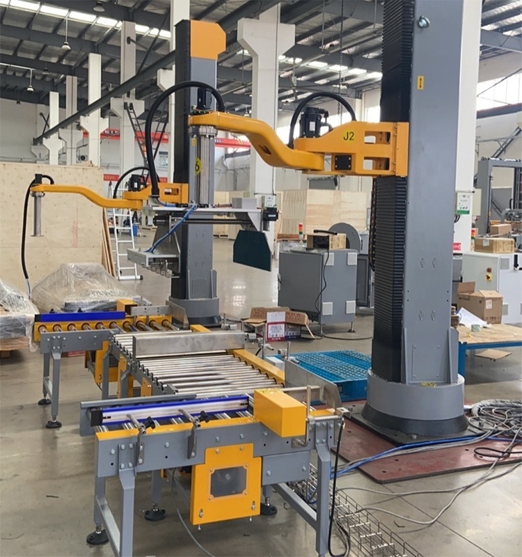 Automatic Column Type Palletizer Machine Carton Box Stacking Depalletizer Robot Arm Mechanical Pallet