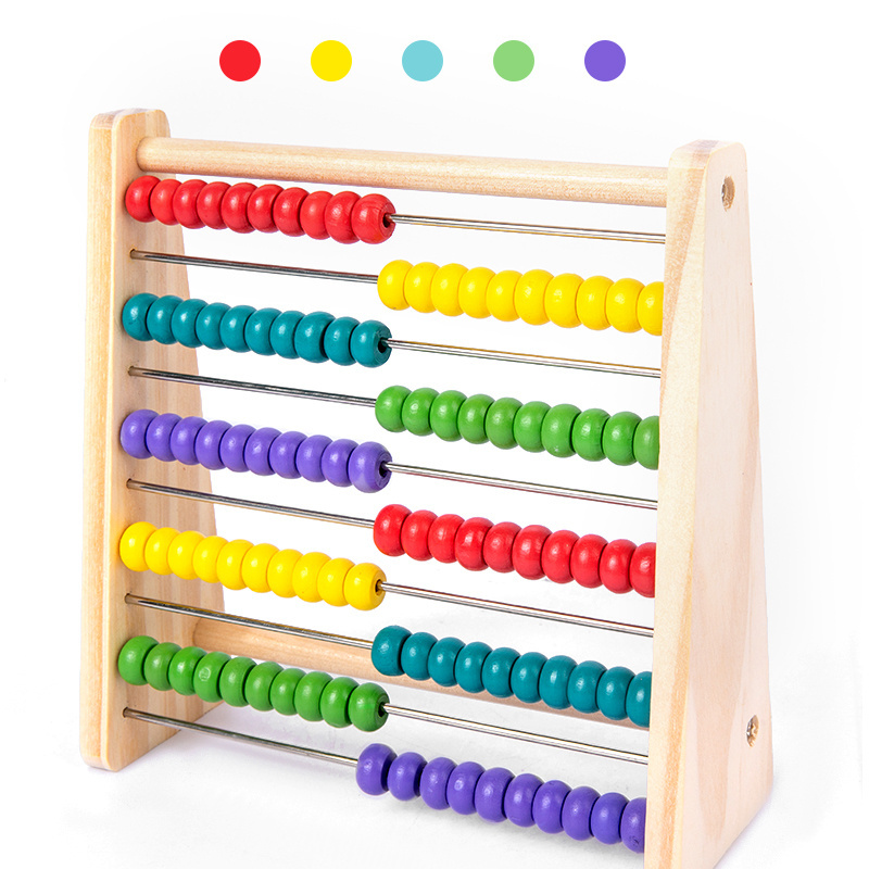 Wooden Abacus Classic Educational Counting Toy With 100 Beads Counting Frame Educational Toy Abacus for Kids Math Children Toys