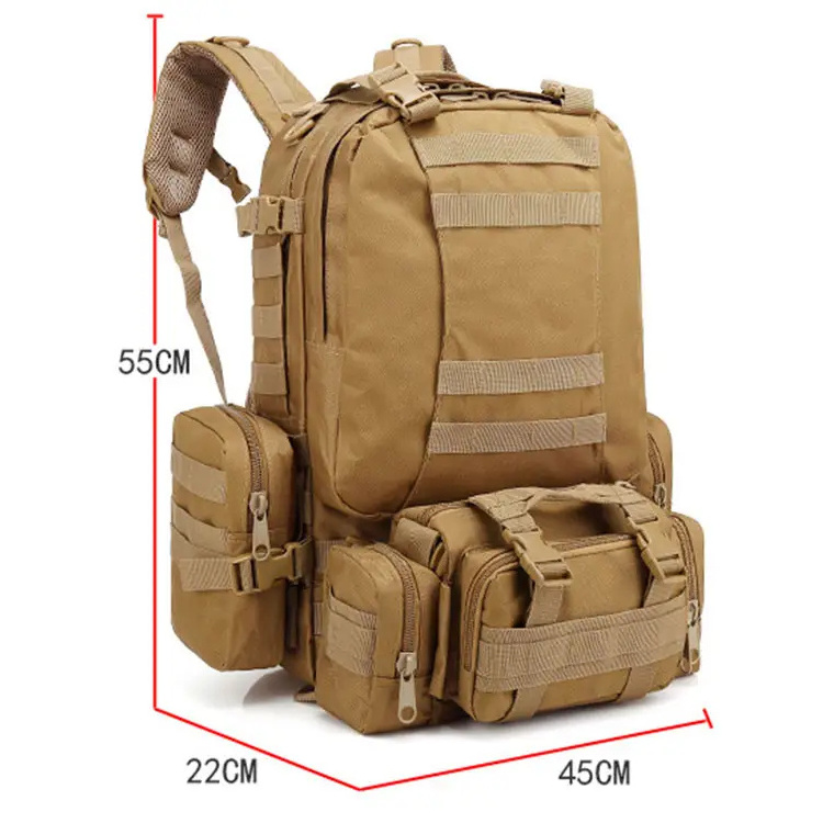 Mochila Sac Dos Tactique 53L 50L Large Oxford Tactical Gear Bag Molle Waterproof Camping Tactical Backpack