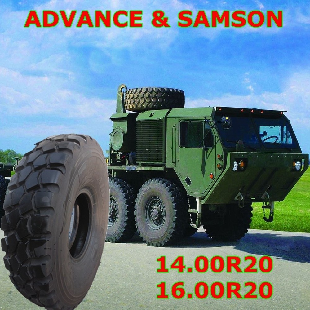 Chinese famous brand ADVANCE & SAMSON brand 14.00R20 16.00R20 truck tire