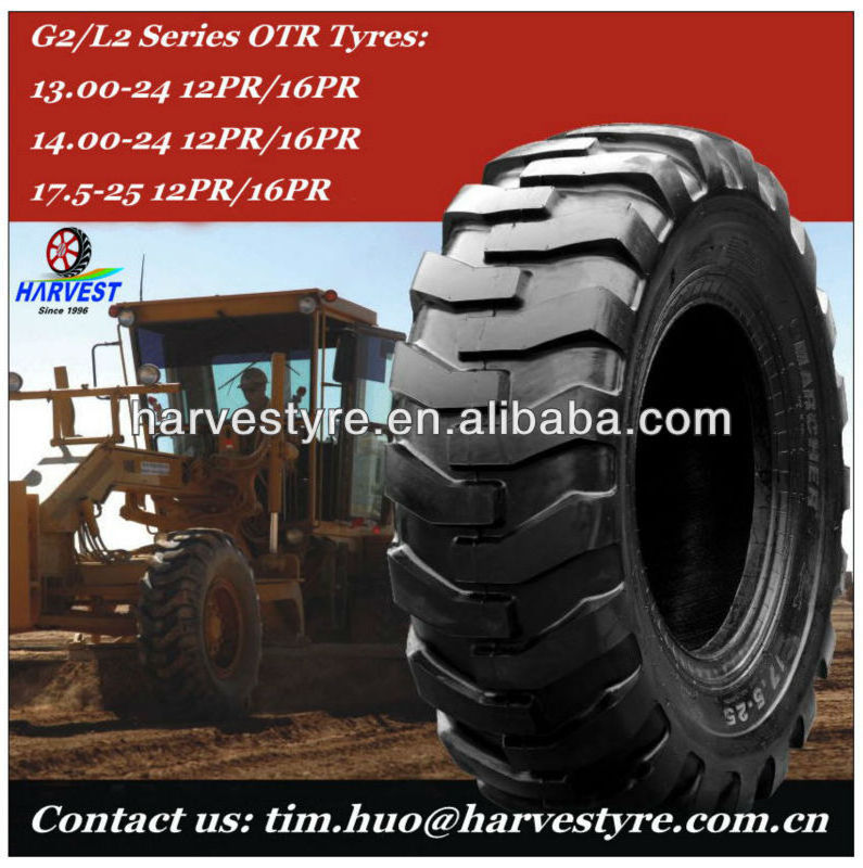 Bias Tyres OTR Tires with Superior Driving Performance for Size 15.5-25 and G2/L2 Pattern