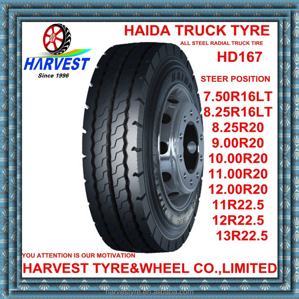 DOUBLE-COIN, TRIANGLE, LINGLONG, DOUBLE-STAR, ANNAITE, KAPSEN all steel truck tire 11R22.5 steer position