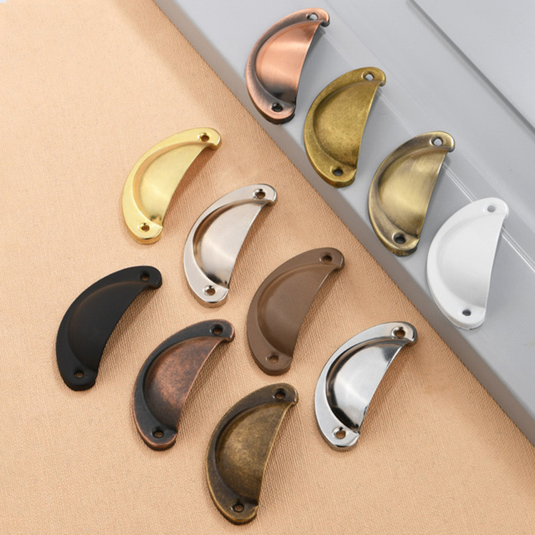 Wholesale Half Round Moon Cabinet Door Handle Shell Shape Hardw Drawer Pulls Handles And Knobs