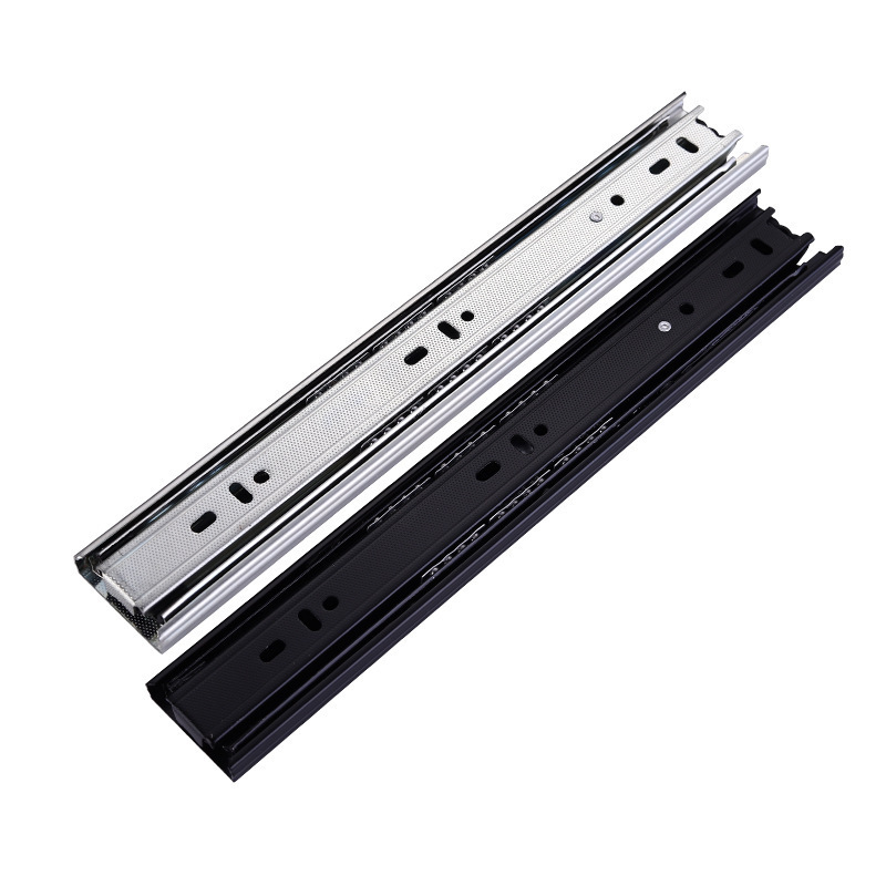 Warehouse 45mm  Drawer Slide Funiture Cabinet  Desk drawer slide rail Cold rolled steel 8-24inch silent slide