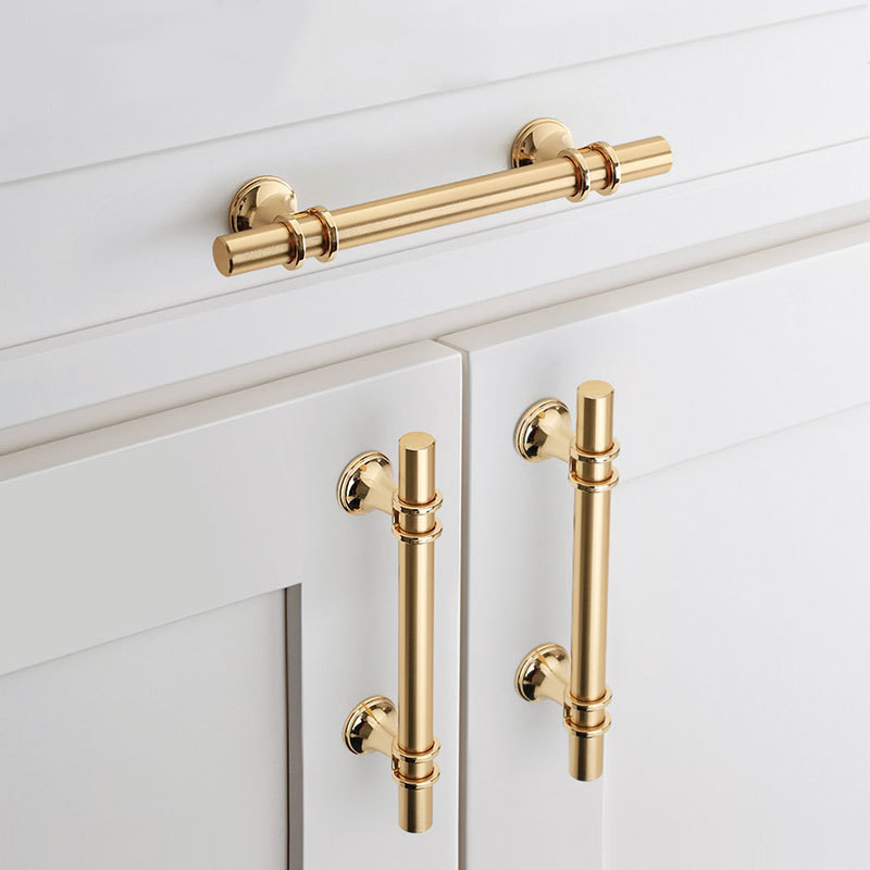 Luxury Metal Modern Wardrobe Kitchen Cabinet Handles Cabinet Handle Black Gold Cabinet Drawer Pulls