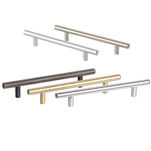 Furniture Hardware Supplies Solid Steel Cabinet Handle T Bar Kitchen Cabinets Handles Drawer Pull Handle