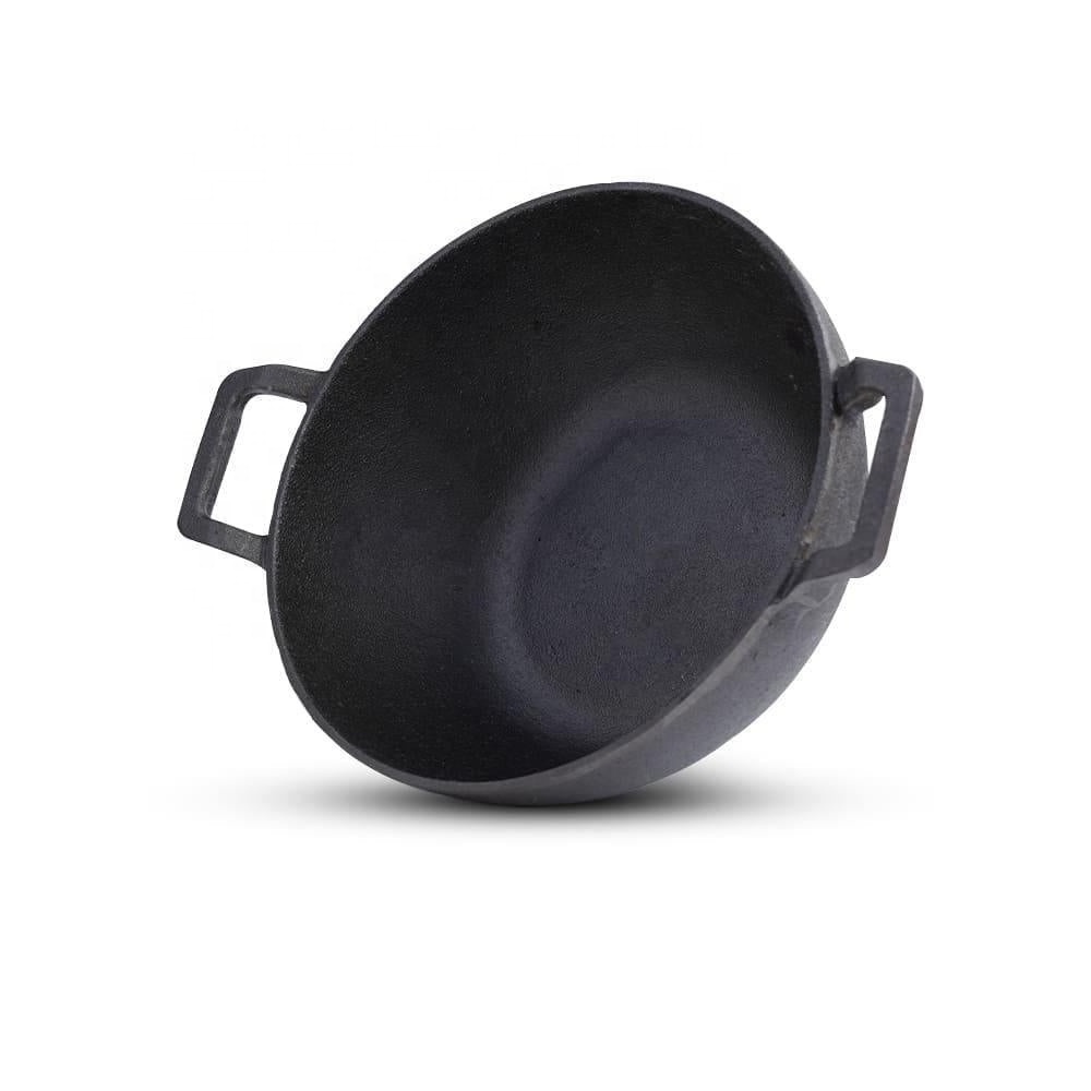 Cast Iron cookware Indian Kadai Non Stick Pan for Cooking And Serving Cooking Set Iron Heavy Base For Home Hotel And Restaurant