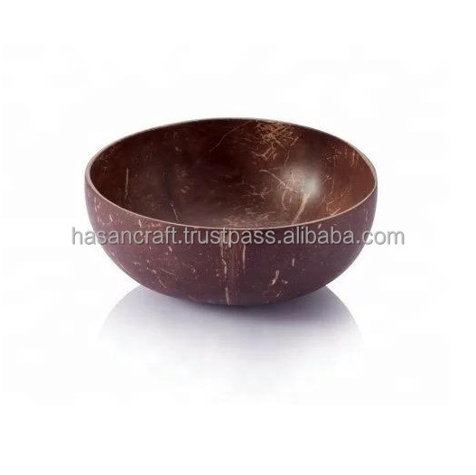 Coconut Shell Bowl with Spoon Hand Made Coconut Bowl Made from Coconut Shell for Salad Soup Smoothie Ice-cream and Snacks