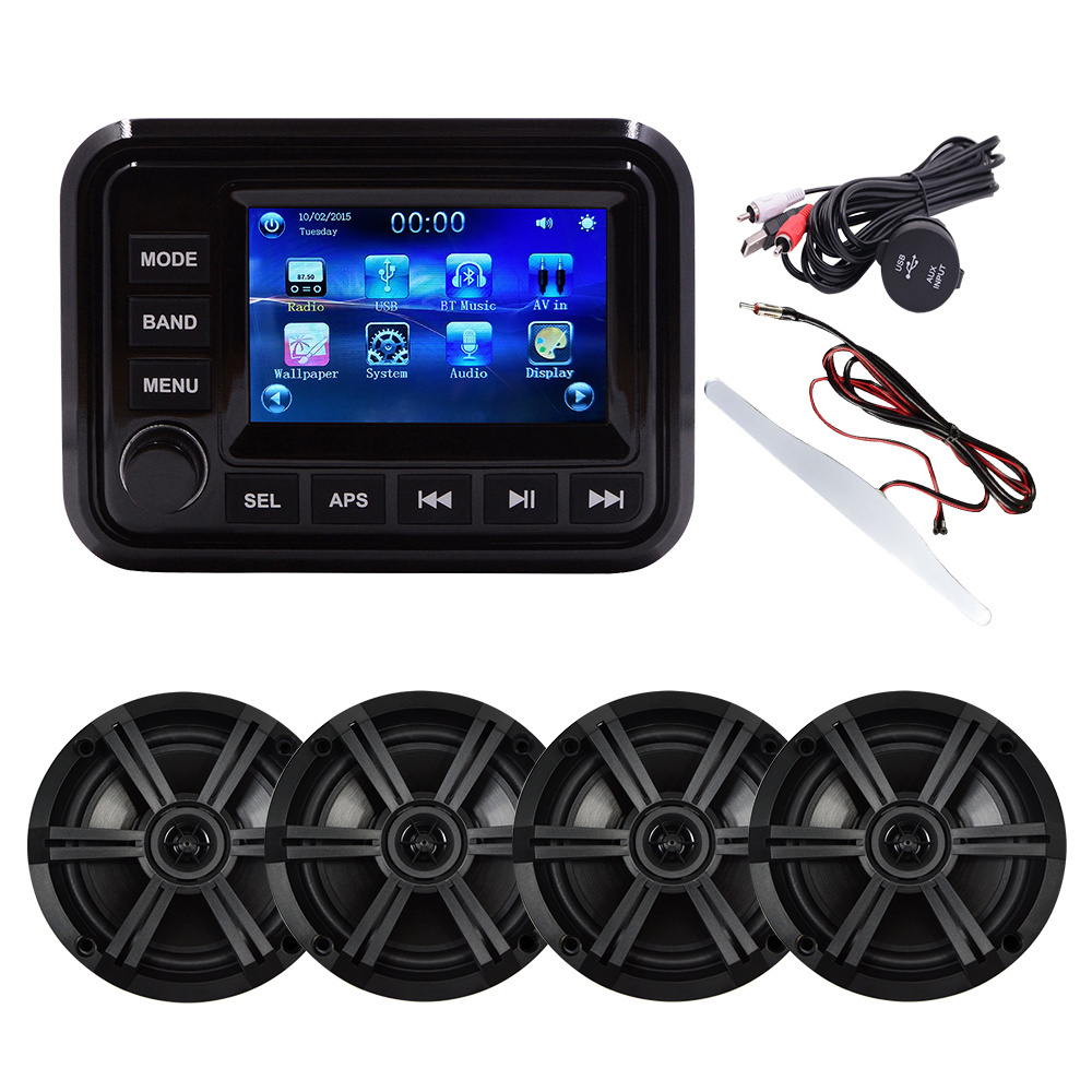 Hot-selling combination marine audio set, H-303A MP5 player with 2 pairs of 6.5-inch full-tone speakers