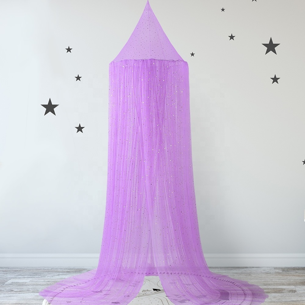 Fluorescent Stars Glow in Dark Dome Bed curtain dome mosquito net mesh colorful bed canopy