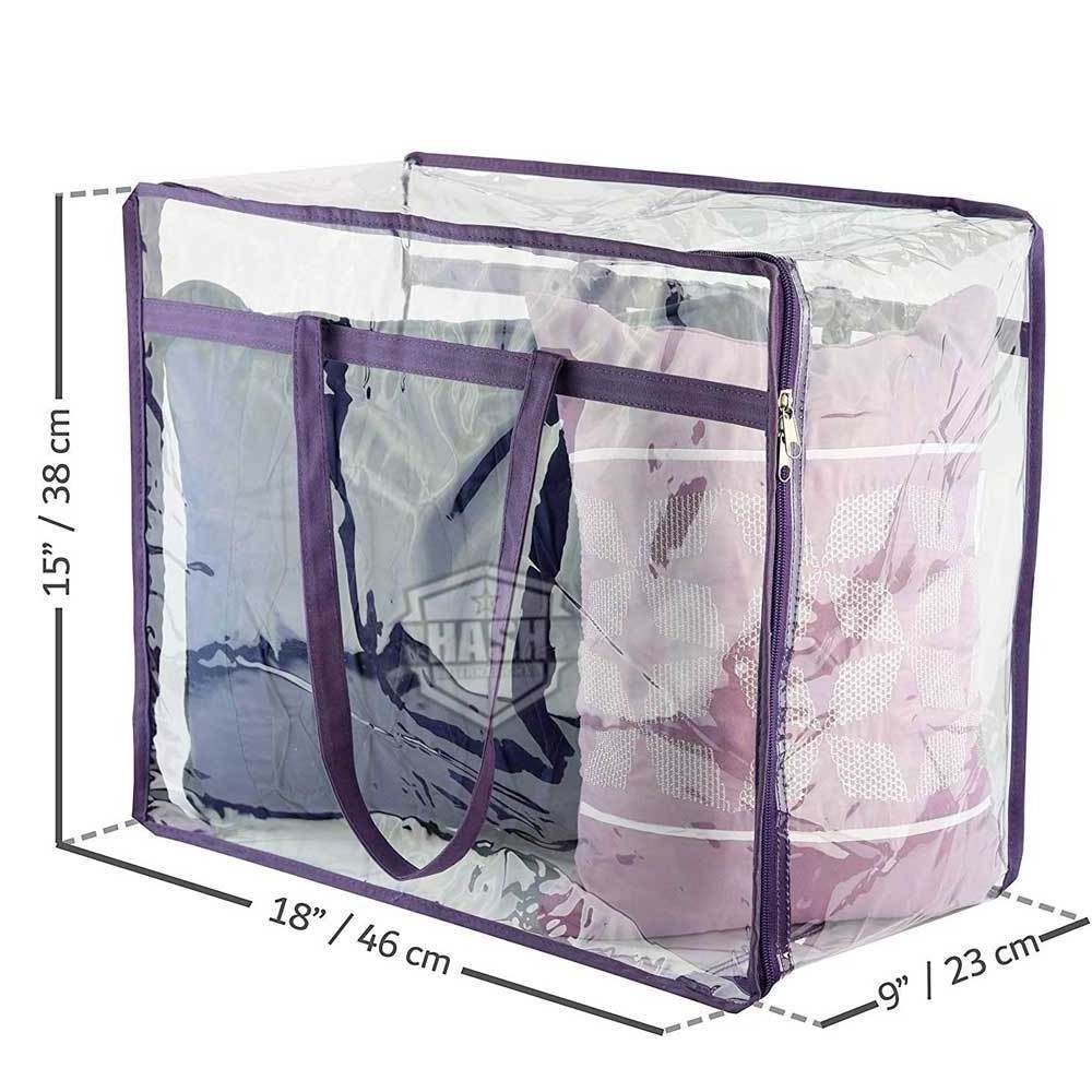 PVC Plastic Custom Quilt Bag Bedding Packaging Bag Clear Ecofriendly Blanket Quilt Travel Storage Bag