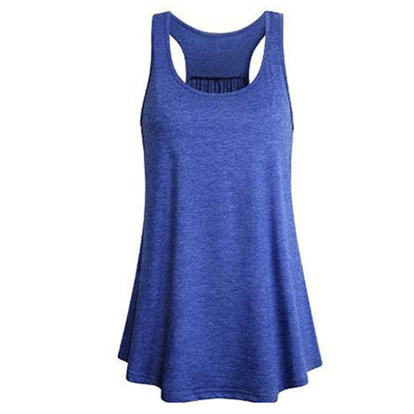 100% Cotton Women Tank Top  Casual Plain Ribbed Racer Vest Top For Women