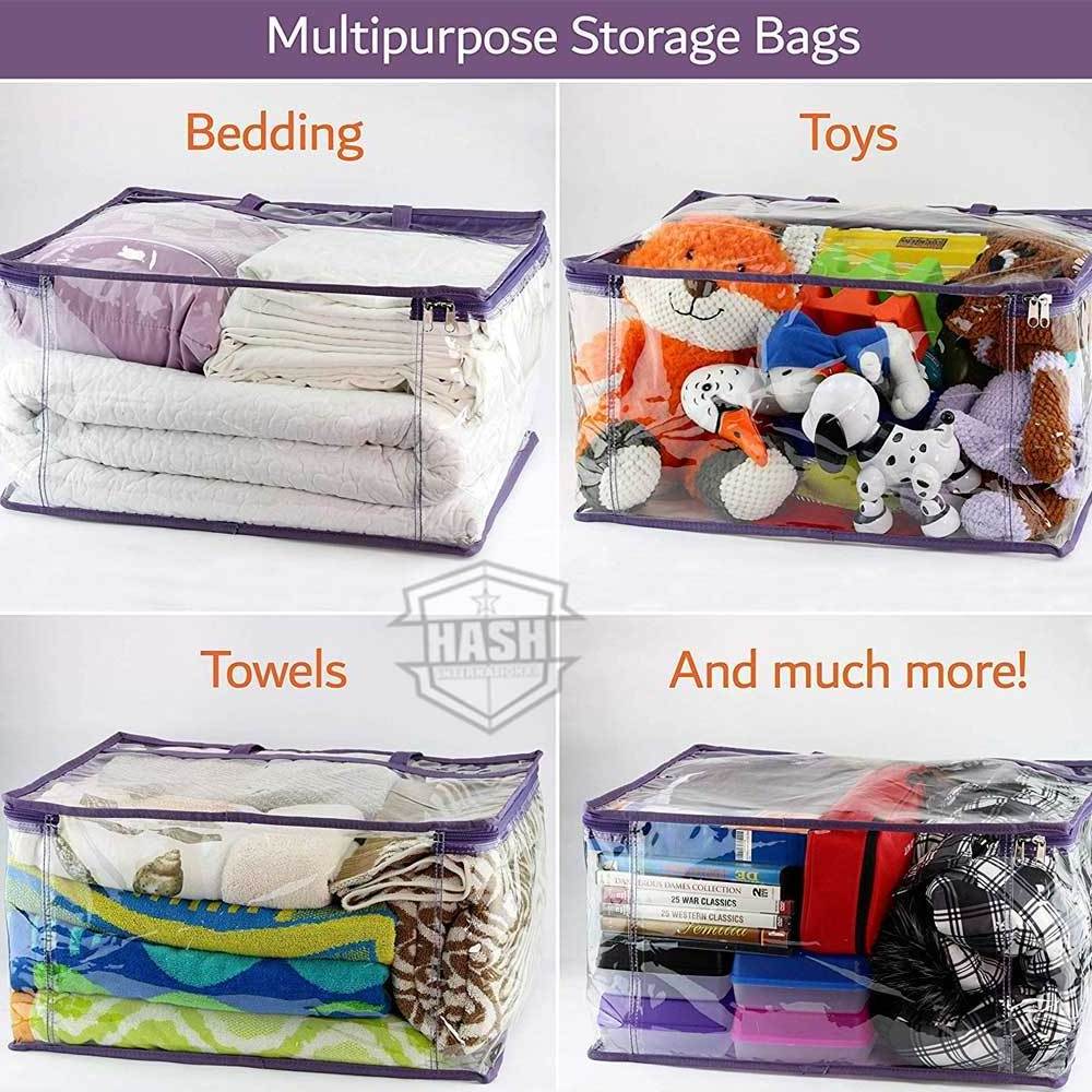 PVC Plastic Custom Quilt Bag Bedding Packaging Bag Clear Ecofriendly Blanket Quilt Travel Storage Bag