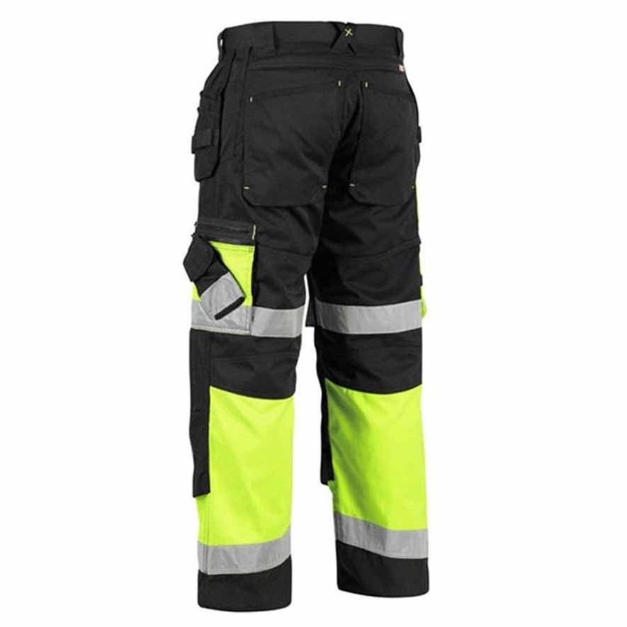 Hi Vis Construction Safety Pants Construction Reflective Visibility Safety Work Pants Lightweight Reflective Tape Safety Pants