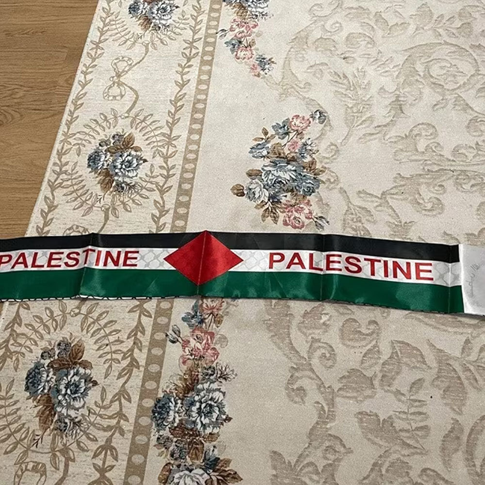 Hot Selling Custom Design Cheap 15x150cm Printing Knitting Worldup Polyester Football Club Fan Palestine Flag Scarf