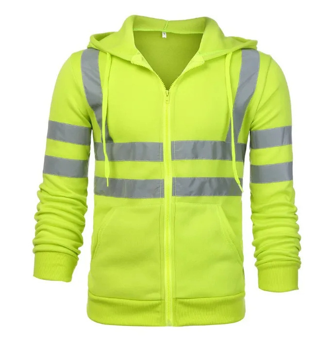 Traffic Reflective Safety Construction Work Jacket Outdoor Sweater Work Safety Coat Outdoor Construction Hi Vis Work Jacket