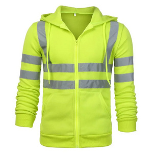 Traffic Reflective Safety Construction Work Jacket Outdoor Sweater Work Safety Coat Outdoor Construction Hi Vis Work Jacket