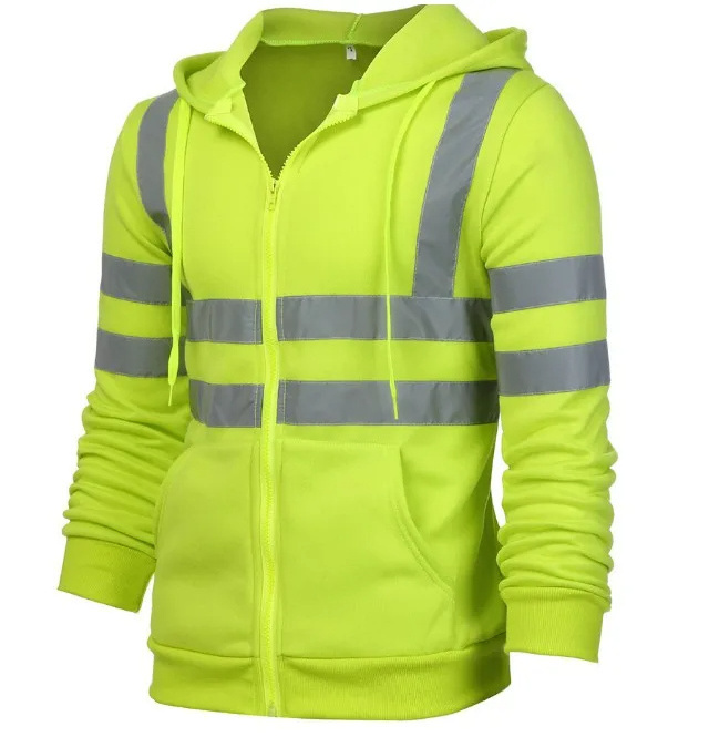 Traffic Reflective Safety Construction Work Jacket Outdoor Sweater Work Safety Coat Outdoor Construction Hi Vis Work Jacket