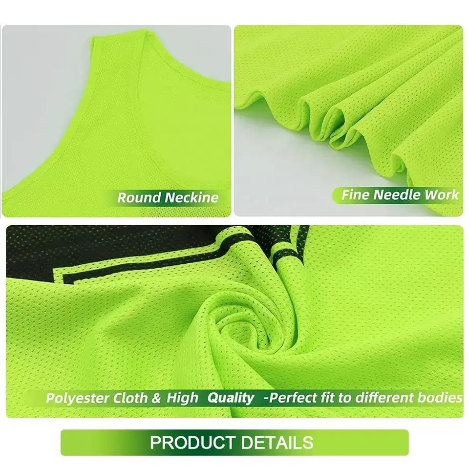 Wholesale Customized Soccer Football Training Mesh sleeveless Bib Vest Jersey