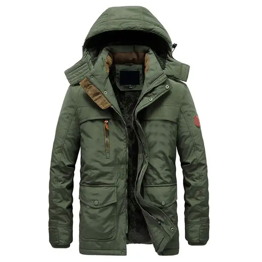 Men's Down Jacket Parka Thicken Hooded Heavy Duty Overcoat Custom Outdoor Business Skiing Hiking Jacket