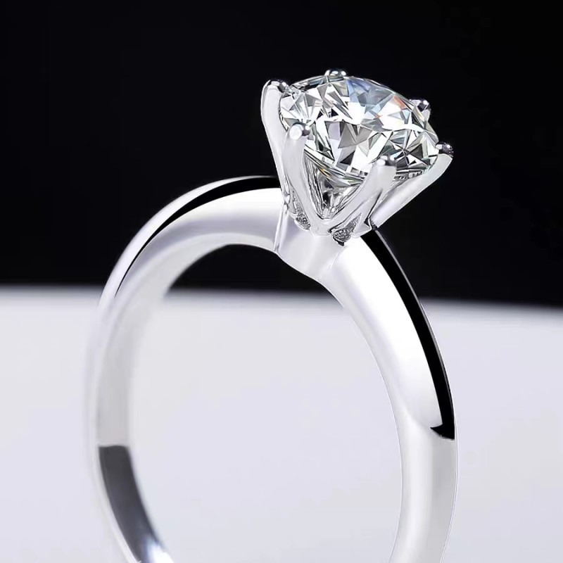 Jewelry factory wholesale fine gemstones Moissanite diamond hot sale 925 silver ring