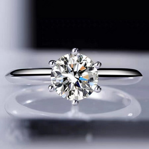 Jewelry factory wholesale fine gemstones Moissanite diamond hot sale 925 silver ring