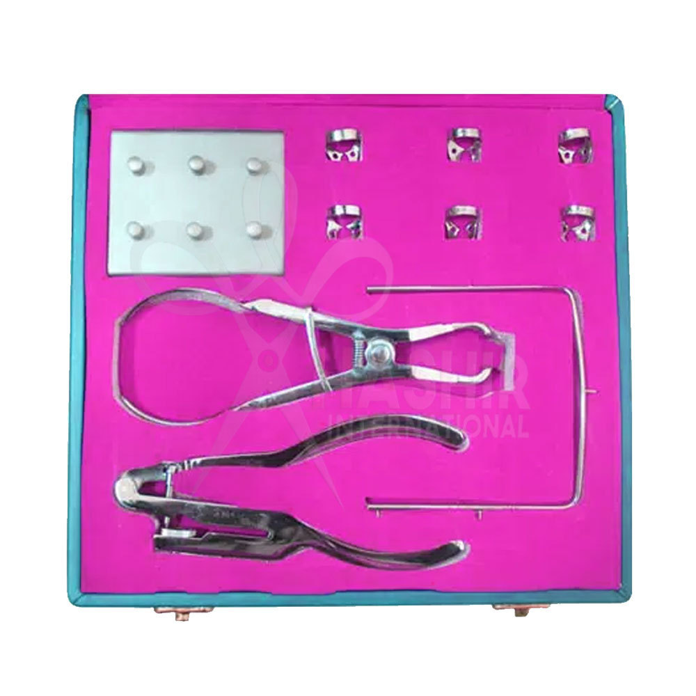 Stainless Steel Dental Rubber dam Tool kit Rubber Dam Clamps Forceps Kits for Dental Use