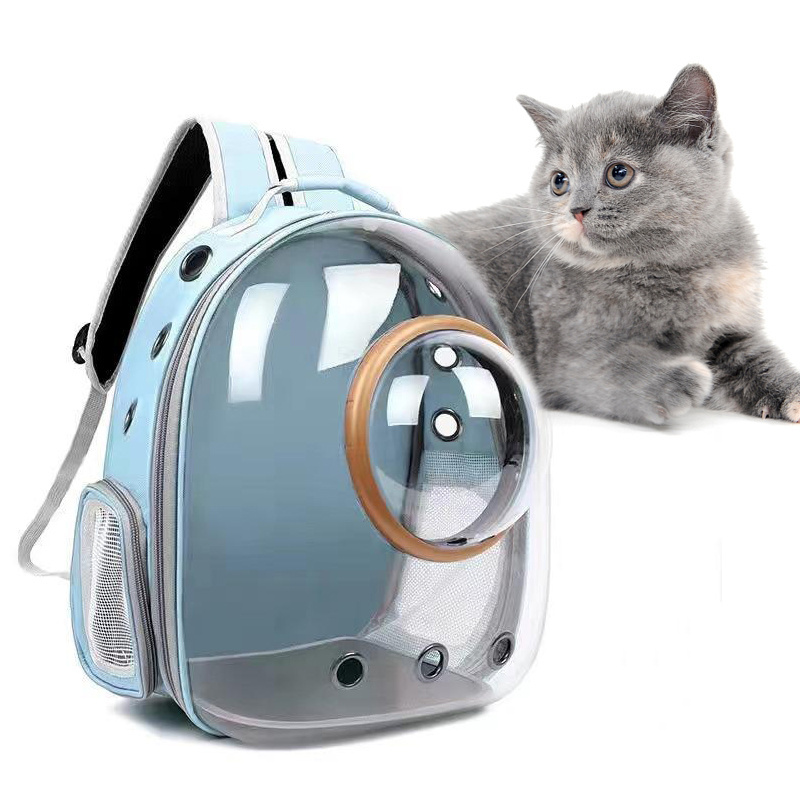 Transparent space capsule breathable cat backpack travel carrier portable pet shoulder bag pet travel backpack