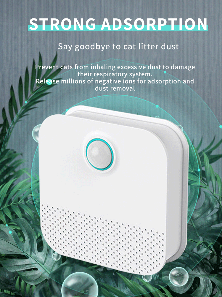 OEM/ODM Portable Rechargeable Pet Air Purifier Ozone Clean Smelly Cat Litter Air Freshener