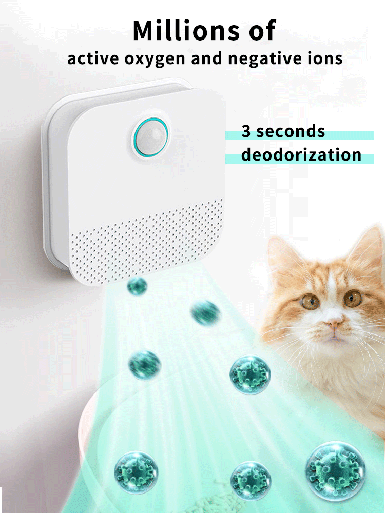 OEM/ODM Portable Rechargeable Pet Air Purifier Ozone Clean Smelly Cat Litter Air Freshener