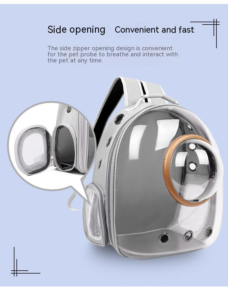 Transparent space capsule breathable cat backpack travel carrier portable pet shoulder bag pet travel backpack