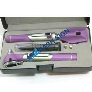 Fiber Optic LED Ophthalmoscope  Mini Otoscope Combo Set / F.O Otoscope Ophthalmoscope Examination LED Diagnostic ENT Set