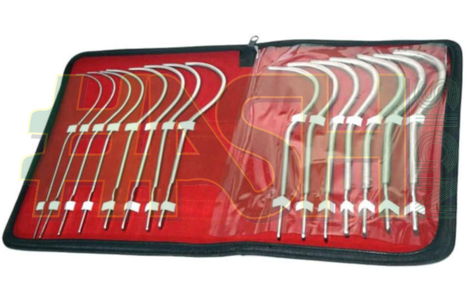 Guyon Urinary Instruments Kit Of 15 Pieces Urethral Bougies Gynecology / 15 Pcs Guyon Kit - Medical Urethra Bougies Gynecology