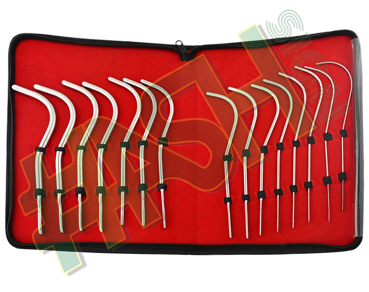 Guyon Urinary Instruments Kit Of 15 Pieces Urethral Bougies Gynecology / 15 Pcs Guyon Kit - Medical Urethra Bougies Gynecology