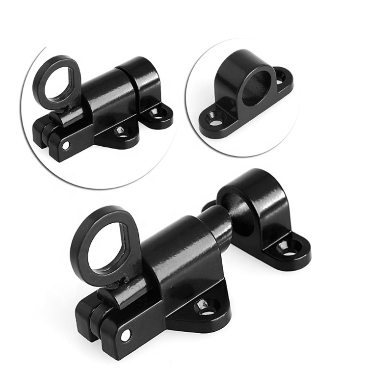 Window Gate Security Pull Ring Spring Bounce latch Door Bolt Safety Hasp Sliding  Aluminum Door Latch Lock