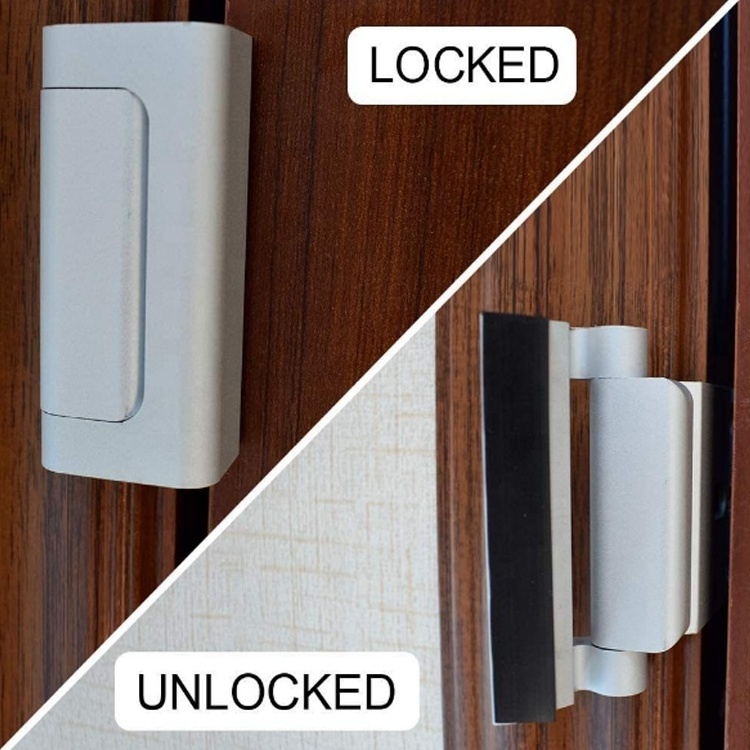 baby Defender Security Satin Nickel Door Reinforcement Lock High Security to your Home and Prevent serrure de bebe trancar snap